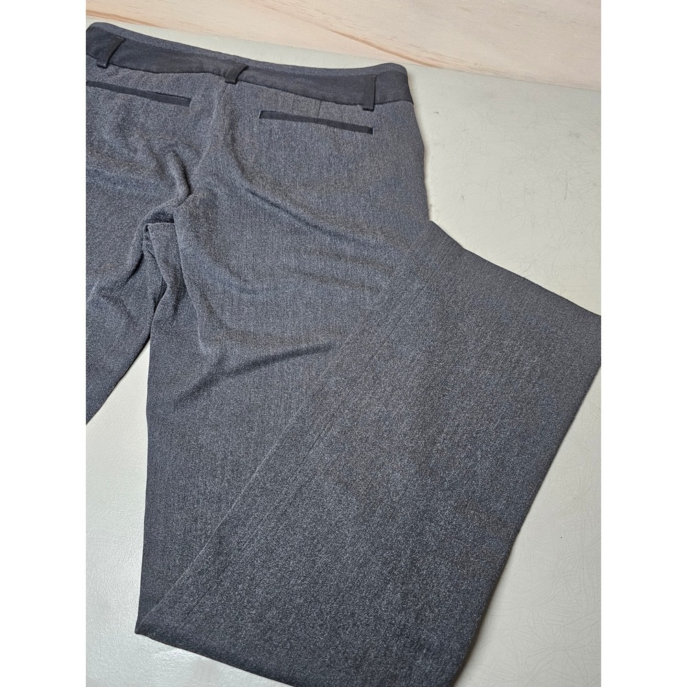 Express Editor Charcoal‎ Gray Heather Dress Pants Womens 4R Flat Front Trousers